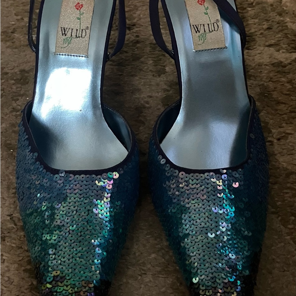 Women's WILD Iridescent Sequin Heels